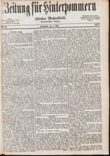 Zeitung f&uuml;r Hinterpommern (Stolper Wochenblatt) Nr. 70/1877